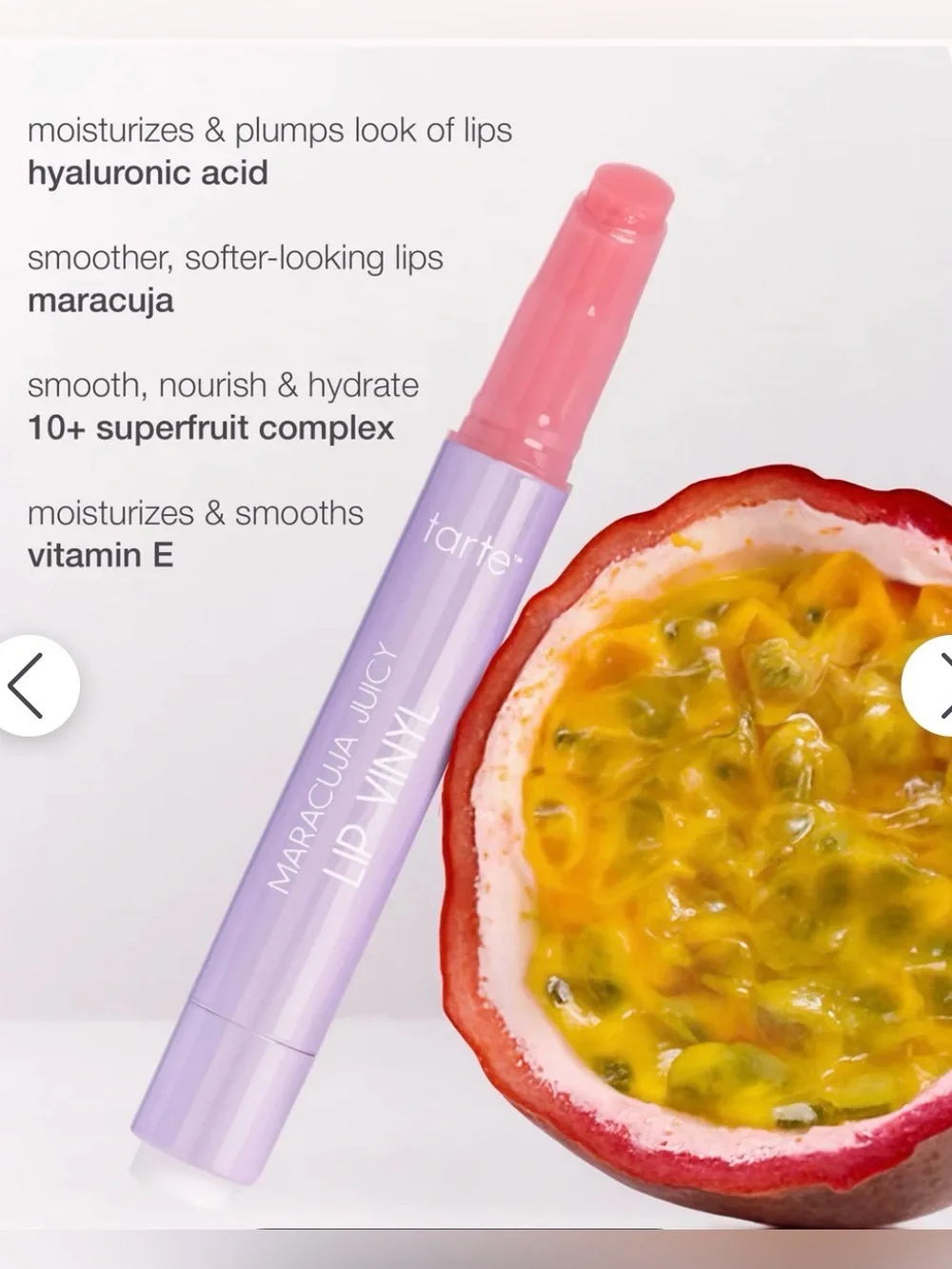 Tarte Maracuja Juicy Lip Vinyl in Shimmering Rose